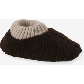 VERTBAUDET Kids' Brown Sherpa Slippers