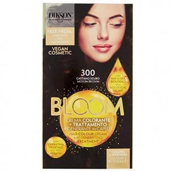 DIKSON BLOOM CREMA COLORANTE CAPELLI 300 CASTANO SCURO | MIX DI OLI BIOLOGICI