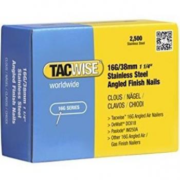 Tacwise Clous de Finition 16 GA 38 mm Acier Inoxydable Lot de 2500