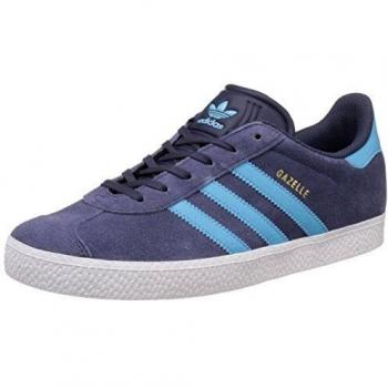 Adidas Men’s Gazelle Trainers – Night Sky Grey with Cyan Glow