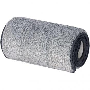 Système de nettoyage auto-vadrouille plate en microfibre + seau 360°, tête pivotante, tampon durable