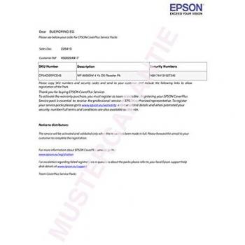 Epson CoverPlus Onsite Service Swap