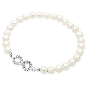Bracciale Elli Infinito per Donna, Conchiglie e Cristalli, Argento Sterling 925