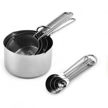 Stackable Stainless Steel Measuring Cups and Spoons
