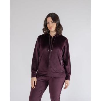 Sudadera de terciopelo y ecopiel October