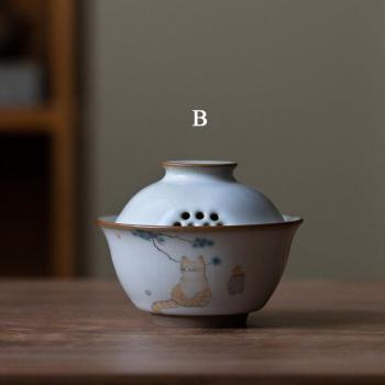 LUWU Cute Cat Tea Set 100ml Gaiwan