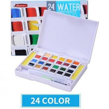 Superior Solid Pigment Watercolor Set with Brush Pen for Painting