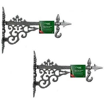 1 x 12 HEAVY DUTY CAST ALUMINIUM GARDEN FLOWER HANGING BASKET BRACKET HBB12AB
