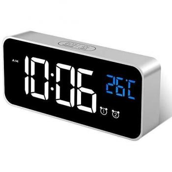 Alarma Digital MOSUO con Espejo Temperatura y Modo Snooze