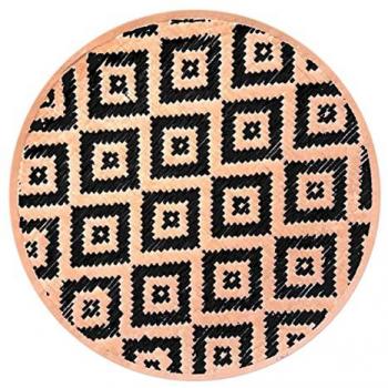Tapis de table bambou tressé couleur sable et charbon – 38 cm