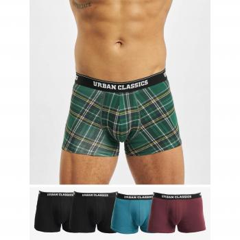Urban Classics Boxer Corto 5 Unità Bio Plaid / Jasper / Ciliegia / Nero L