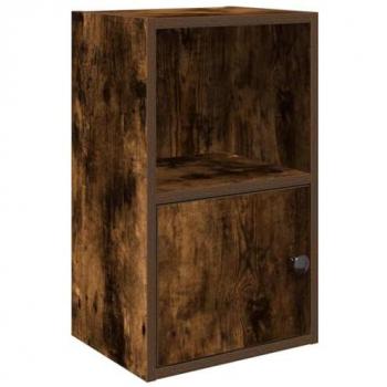 Stylish Smoked Oak Bookcase 31x24x127 cm