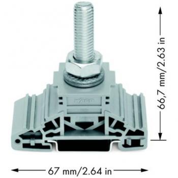 WAGO 885-110 20-Pack Feed-Through Terminal Block, 33.8mm, 269A