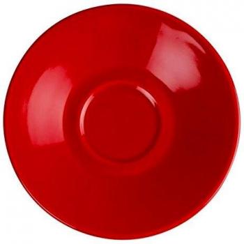 12-Piece Red Espresso Saucer Collection by Olympia