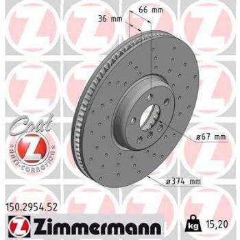 ZIMMERMANN brake disc 150.2954.52