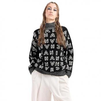 Maglione Collo Alto Donna Armani Exchange Nero Taglia S