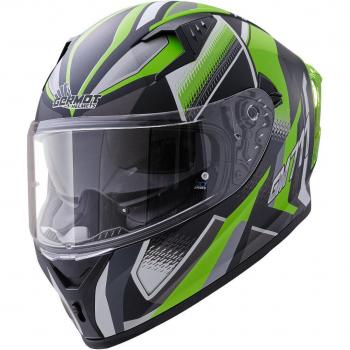 Germot Motorradhelm GM 711 Schwarz Grün M