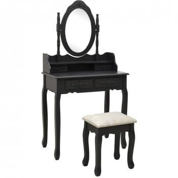 Ensemble de Coiffure à Tabouret – Paulownia Noir (289316)
