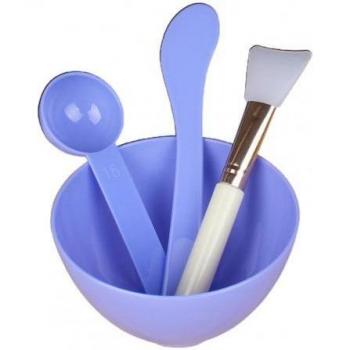 Kit de Préparation de Masques Faciaux avec Bol en Bois et Pinceau