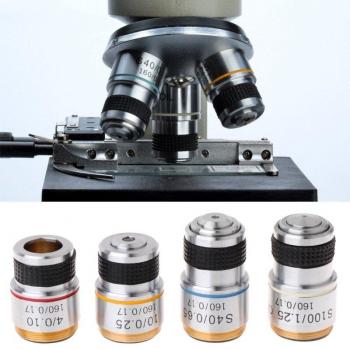 Lente Acromática de Microscopia 4x a 100x – Accesorio LSD 185