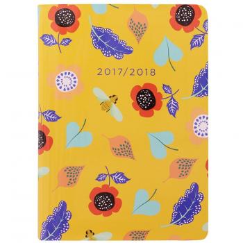 Letts 2024 Woodlands A6 Daybook, 17 Pages (Yellow)