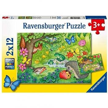 Kleine Naturfreunde: Ravensburger Puzzle 07610 – Tiere im Garten (2×12)