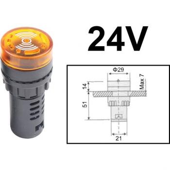 Luz Flash Roja AD16‑22SM 12‑220 V con Zumbador Incorporado