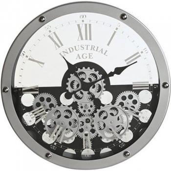 Horloge Murale Moderne HOME ESPRIT Cristal Métal Noir 54,5 x 56,2 cm