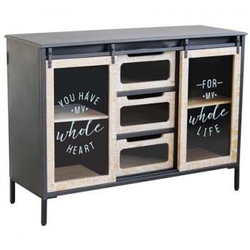 Mobile credenza in ferro e legno Linea Industrial