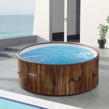 Whirlpool Hinchable Arebos para 7 Personas, Calefacción y Masaje, 130 Boquillas