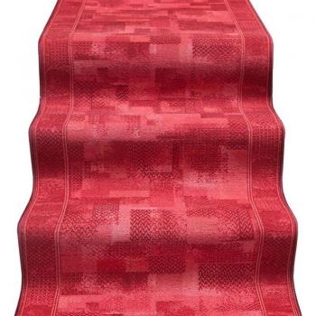 Gradini antiscivolo in tessuto Bordeaux 67x40 cm con bordo elegante