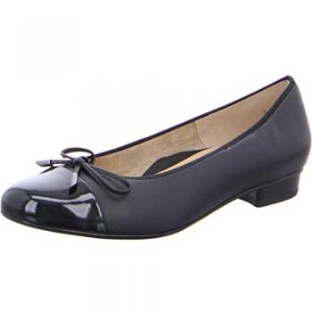 Pumps ARA BARI Gr. 4 (37), schwarz, Damen, Glattleder, Lackleder, Schuhe Ballerina, mit Lackspitze