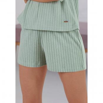Damen Relaxshorts von S.Oliver, nachhaltiger Rippstrick, Mint