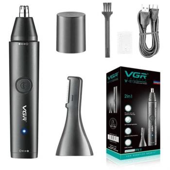Rasoio Professionale 2in1 per Naso e Sopracciglia Ricaricabile IPX5 V-613
