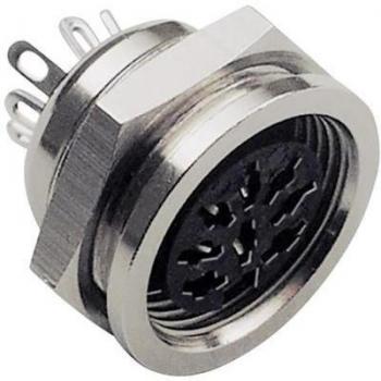 TRU Components TC-2504030 DIN-Rundsteckverbinder Buchse, Einbau Polzahl (num): 8 Silber 1St
