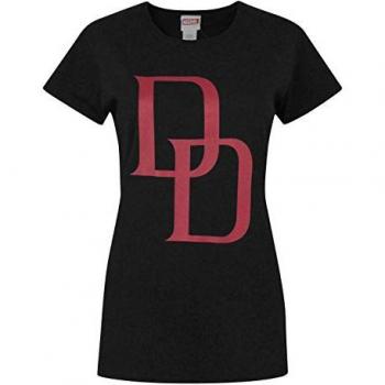 Marvel Black Short‑Sleeve T‑Shirt (Women, L)