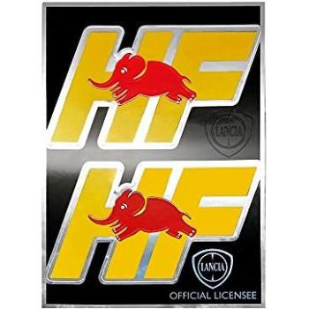 Étiquette Lancia HF Officielle – 2 Logos – 94 × 131 mm