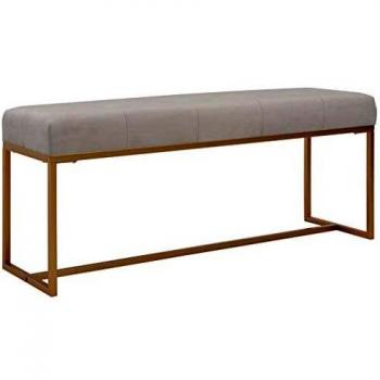 VidaXL Panchina 120 cm grigia in velluto