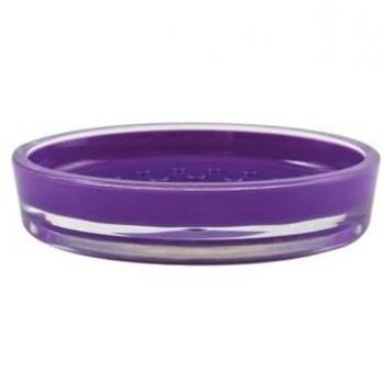 Porte Savon Acrylique Violet TAHITI 13 x 9 x 3 cm