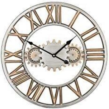 Horloge Rétro en Acier avec Chiffres Romains
