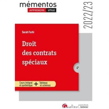 Sarah Farhi Droit Des Contrats Spéciaux: Cours Intégral Et Synthétique
