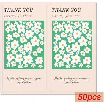 Étiquettes de scellage florales Merci, 20-50 pièces