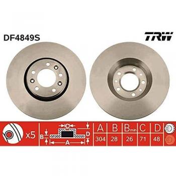 TRW Disque de frein ventilé DF4849S