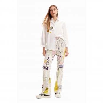 Taille haute pantalon blanc Desigual Nicole