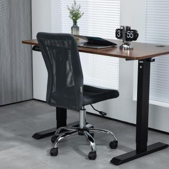 Vinsetto Rolling Armless Ergonomic Office Chair with Mesh Back and Adjustable Height
