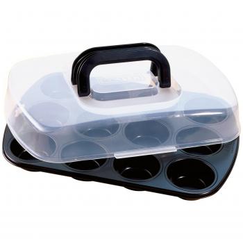 Kaiser Premium Muffinbox – 12‑fach, 38 × 27 cm, sichere Aufbewahrung