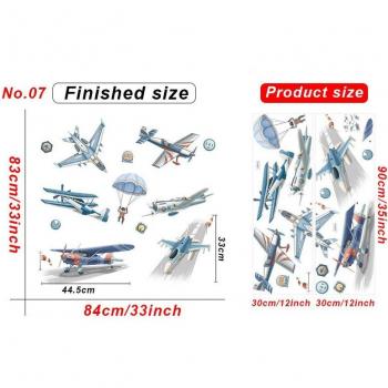 Autocollants PVC Avion pour Chambre d'Enfant