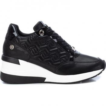 Zapatillas de deporte Xti para mujer, cuña casual negra 02