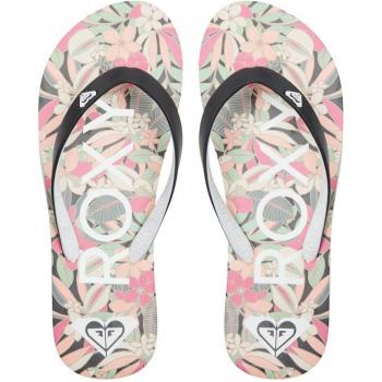 Chinelos Roxy Tahiti Bege Verde Rosa