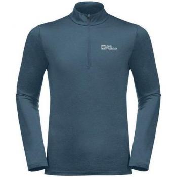 Jack Wolfskin Sky Thermal Stehkragenpullover (Herren) – M, 100% Polyester, Blau